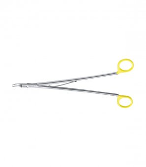 Aplicator clipuri titan, dimensiune Small, angulat 65°, 280 mm – pentru chirurgie deschisă