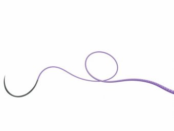 Fir de sutură resorbabil 2/0 (3 EP), 70 cm, ac triunghiular 23 mm, curbură 1/2, violet, 36 fire/cutie