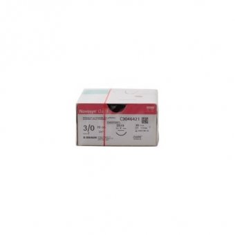 Fir de sutură resorbabil multifilament, poliglactin 910, 3/0 USP, 70 cm, ac triunghiular 19 mm, 36 fire/cutie