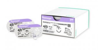 NOVOSYN violet 6/0 (0,7 EP), 45 cm, ac triunghiular micro-precizie 13 mm