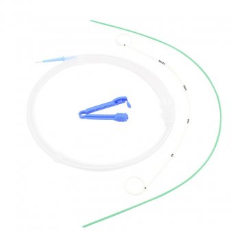 Stent ureteral Double J standard, cu fir ghid inclus, din oțel inoxidabil – 4.7–8 Fr, 16–30 cm