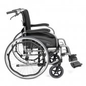 Scaun rulant manual din aluminiu, pliabil, roți 24”, reglare centru de greutate, sarcină maximă 115 kg