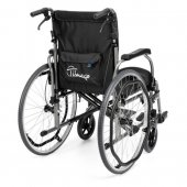 Scaun rulant manual din aluminiu, pliabil, roți 24”, reglare centru de greutate, sarcină maximă 115 kg