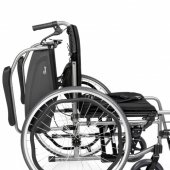 Scaun rulant manual din aluminiu, pliabil, roți 24”, reglare centru de greutate, sarcină maximă 115 kg